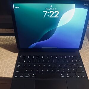 Apple iPad with Black Keyboard Case